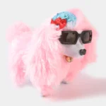 Cute colourful plush dog toy for kids. Interactive electric puppy with music and fun movement. Soft stuffed animal gift for boys and girls.