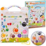 Magnetic Maze Board for Kids | Fruit Tree Color & Number Sorting Puzzle